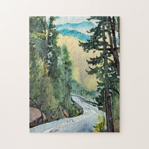 Puzzle Parc national de Shenandoah en skyline Vintage