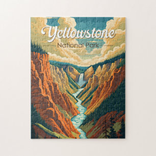 Puzzle Parc national de Yellowstone Grand Canyon Art rétr