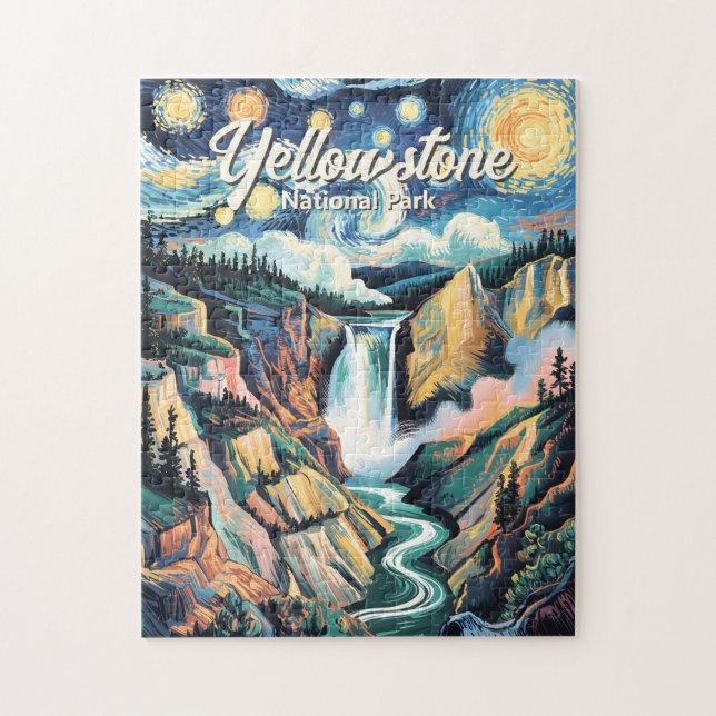 Puzzle Parc national de Yellowstone Lower Falls vibrant (Vertical)