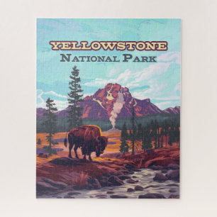 Puzzle Parc national de Yellowstone Wyoming Bison Geyser
