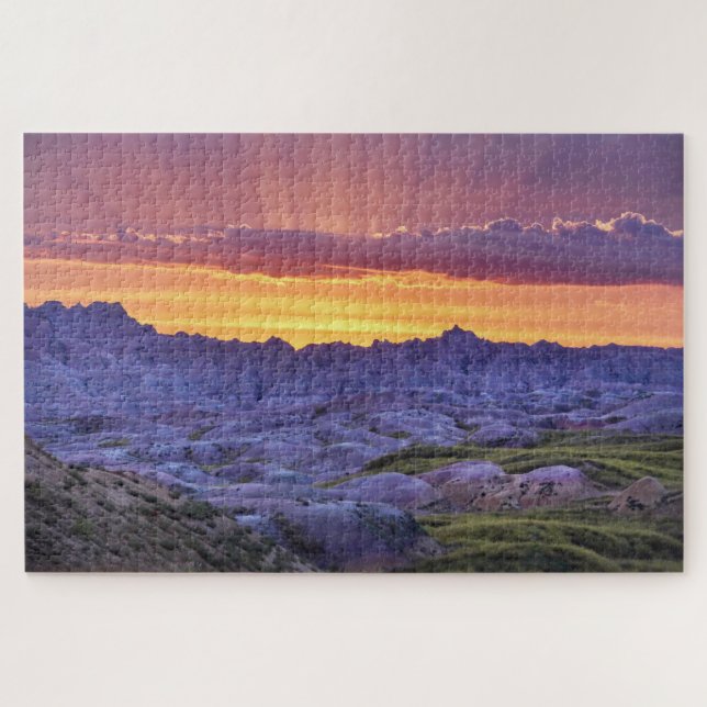 Puzzle Parc national des Badlands Sunset, Dakota du Sud (Horizontal)