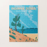 Puzzle Parc national des dunes d'Indiana Vintage<br><div class="desc">Design d'illustration vectorielle Indiana Dunes. Le parc est un parc national des États-Unis situé dans le nord-ouest de l'Indiana géré par le National Park Service.</div>