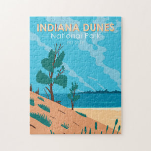 Puzzle Parc national des dunes d'Indiana Vintage