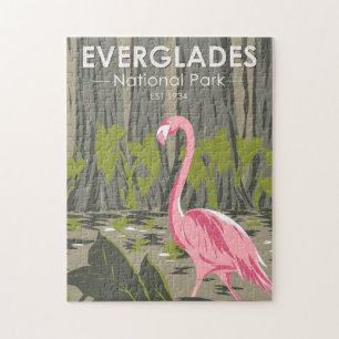 Puzzle  Parc national des Everglades Floride Flamant rose