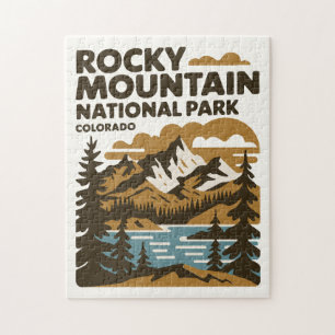 Puzzle Parc national des Rocheuses Colorado Art Vintage