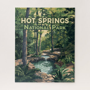 Puzzle Parc national des sources chaudes Arkansas Retro