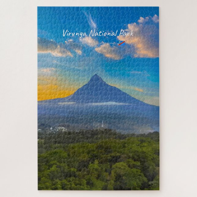Puzzle Parc national des Virunga, RD Congo - Volcan (Vertical)