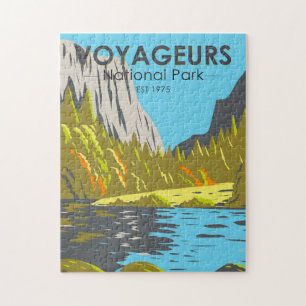 Puzzle Parc national des Voyageurs Minnesota Vintage