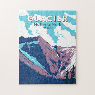 Puzzle Parc national du Glacier Canada Tourisme Vintage