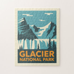 Puzzle Parc national du Glacier vintage