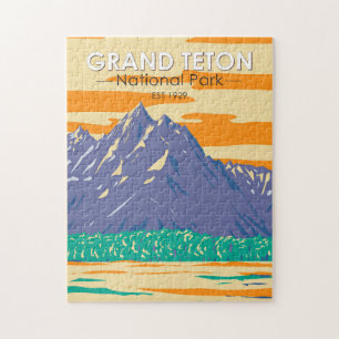 Puzzle Parc National Du Grand Teton Au Printemps Vintage