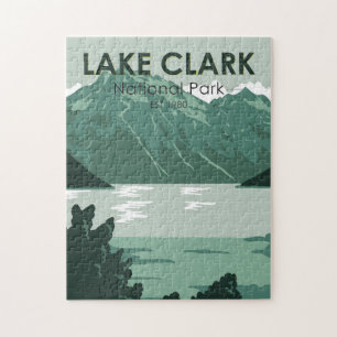 Puzzle Parc national du lac Clark Alaska Vintage