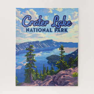 Puzzle Parc national du lac Crater Oregon Retro
