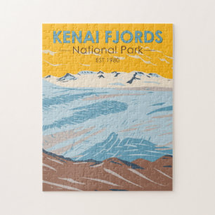 Puzzle Parc national Kenai Fjords Harding Icefield