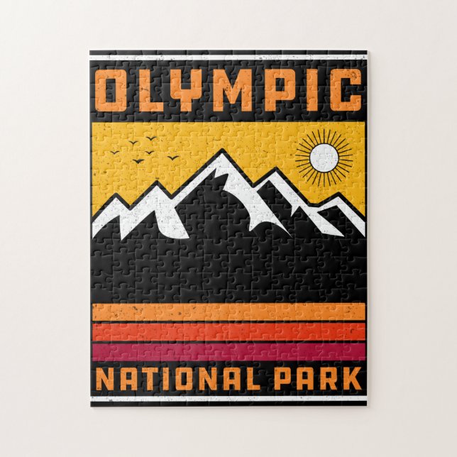 Puzzle Parc National Olympique vintage Washington Souveni (Vertical)