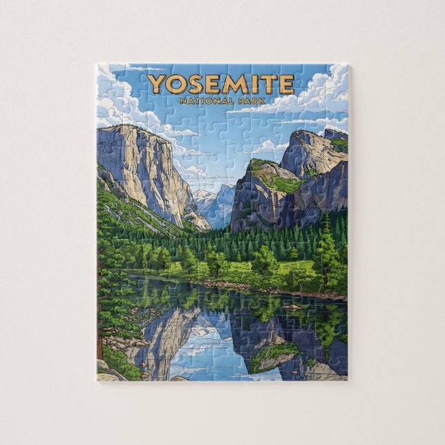 Puzzle Parc national vintage Yosemite (Vertical)