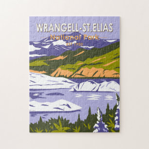 Puzzle Parc national Wrangell St Elias Nizina Lake Alaska