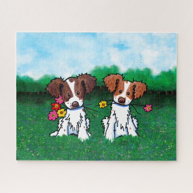Puzzle Parc pour chiens Brittany Dogs KiniArt (Horizontal)