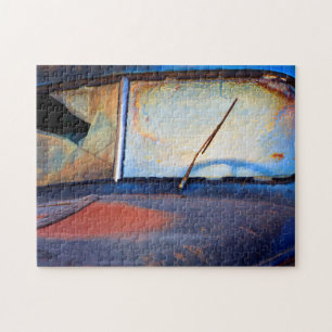 Puzzle Pare-brise d'un vieux camion rouillé