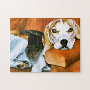 Puzzle paresseux doux de beagle
