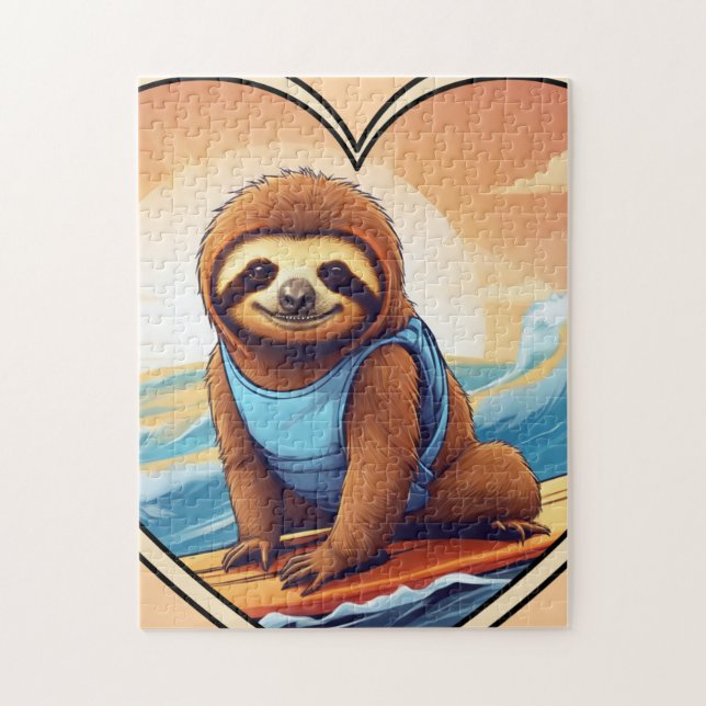Puzzle Paresseux surfeur (Vertical)