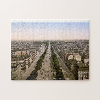 Puzzle Paris Avenue Des Champs Elysses, France c1900