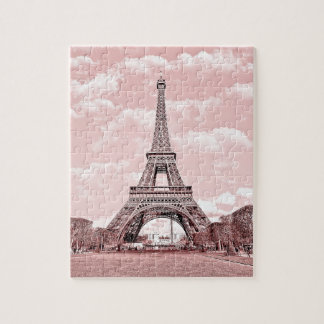 Puzzle Paris dans Tour Eiffel rose