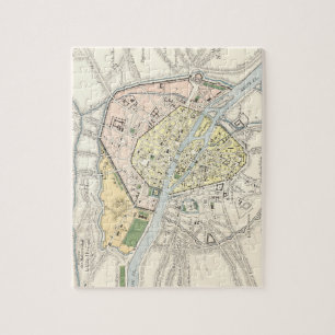 Puzzle Paris, France : Carte historique et vintage