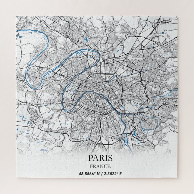 Puzzle Paris-France-City Plan Voyage simple (Vertical)
