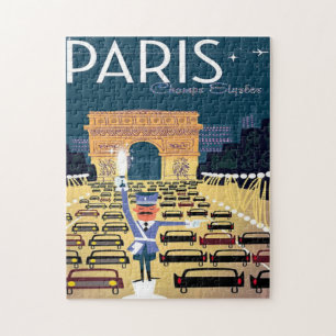 Puzzle Paris France Vintage voyage en vacances