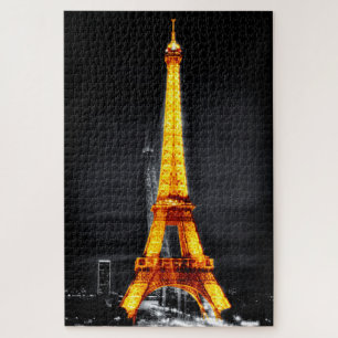 Puzzle Paris la nuit et la Tour Eiffel fantôme / art sur