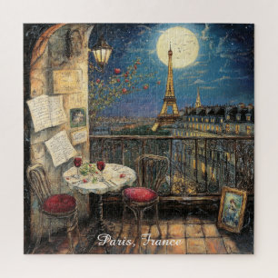 Puzzle Paris romantique France Illustration de la Tour Ei