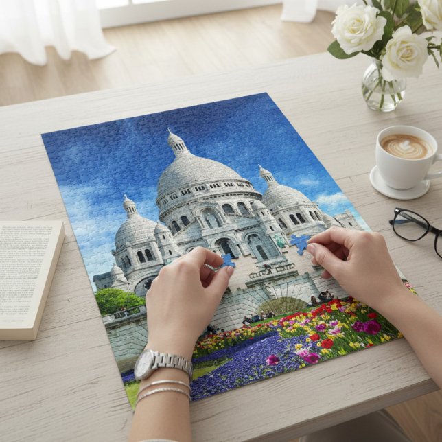 Puzzle Paris Sacre Coeur Jardin Ensoleillé (Créateur téléchargé)