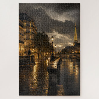 Puzzle Paris sous la lumière de la pluie