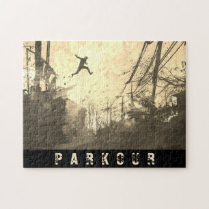 Puzzle Parkour Urban Free Runing Free Styling Art Sepia
