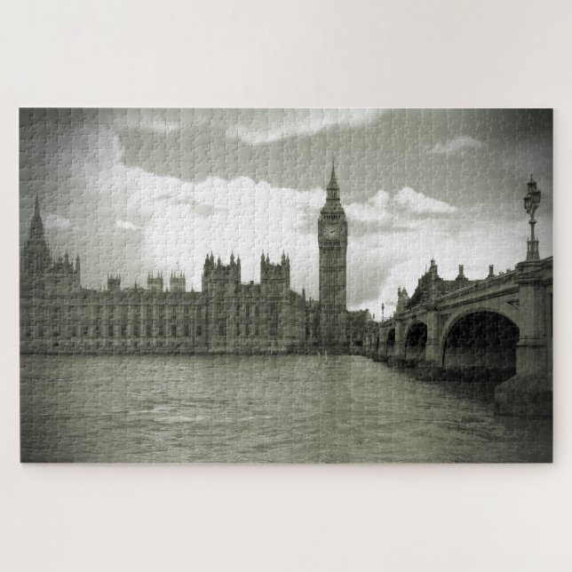 Puzzle Parlement Big Ben en noir et blanc 20x30 -1014 pc (Horizontal)