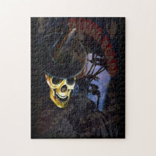 Puzzle "Parlons" la casse-tête squelettique d'art de