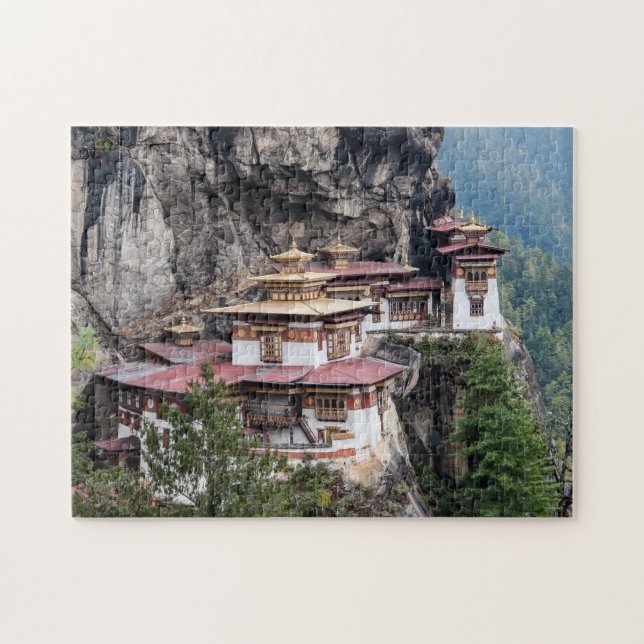 Puzzle Paro Taktsang : Le monastère du nid de tigre - Bho (Horizontal)
