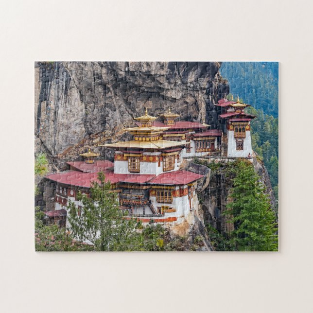 Puzzle Paro Taktsang : Le monastère du nid de tigre - Bho (Horizontal)
