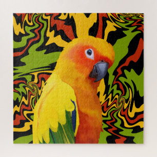 Puzzle Parrot coloré coloré et vif
