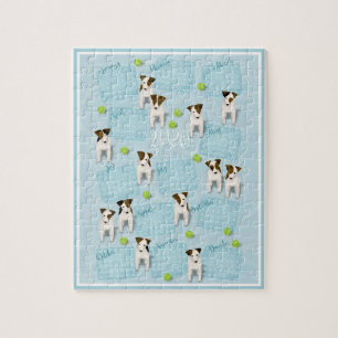 Puzzle Parson Jack Russell Terriers calendrier bleu 2020