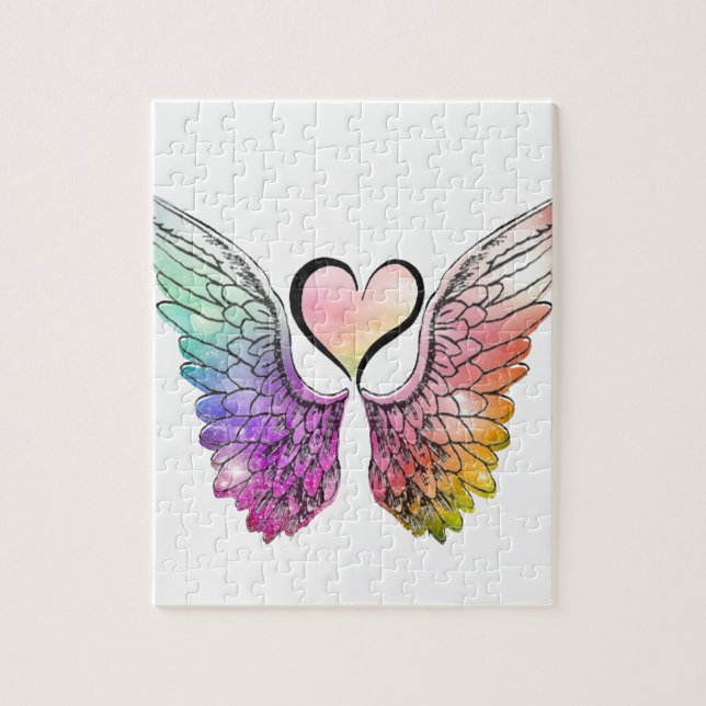 Puzzle Part - ailes et coeur d'ange (Vertical)