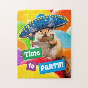 Puzzle Parti Chipmunk En Sombrero