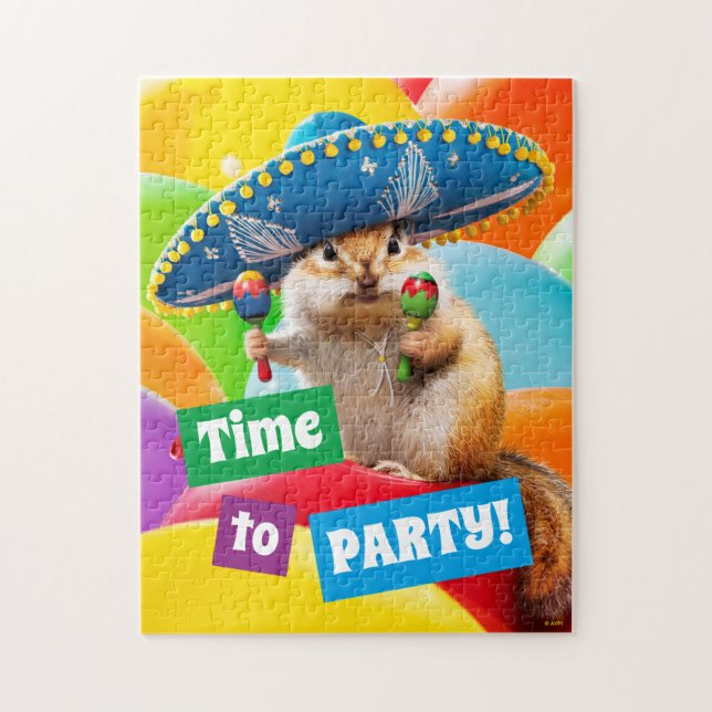Puzzle Parti Chipmunk En Sombrero (Vertical)