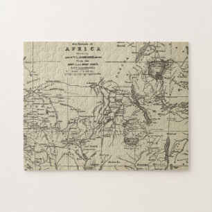 Puzzle Partie de carte d'itinéraire de l'Afrique