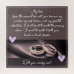 Puzzle Parties scintillant Anneaux Mariage Proposition Vo