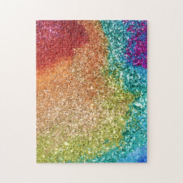 Puzzle Parties scintillant arc-en-ciel éclatante (Vertical)