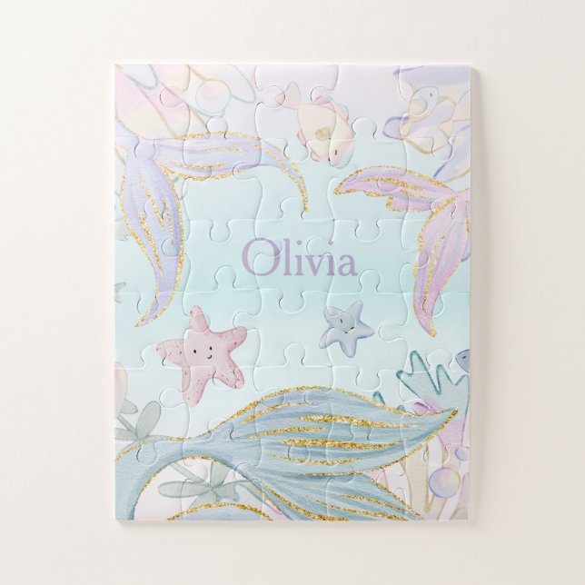 Puzzle Parties scintillant d'aquarelle Les traînées de si (Vertical)