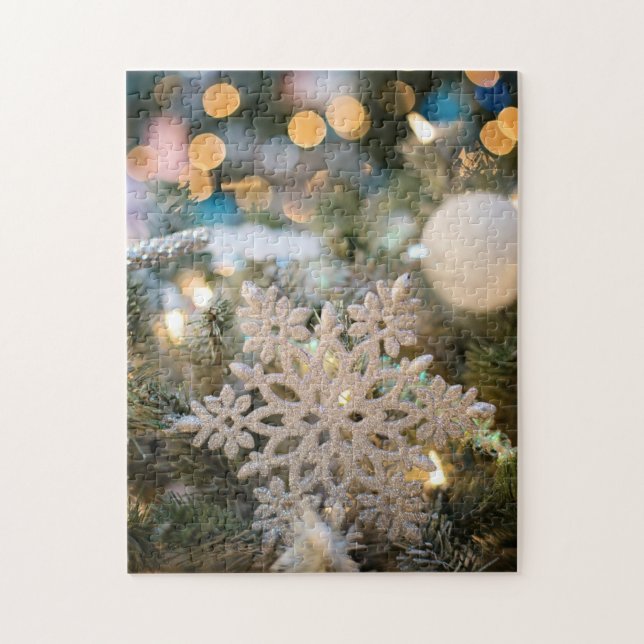 Puzzle Parties scintillant Snowflakes Ornements de Noël (Vertical)