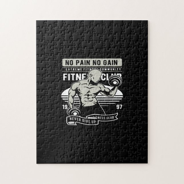Puzzle pas de douleur pas de gain club de fitness (Vertical)